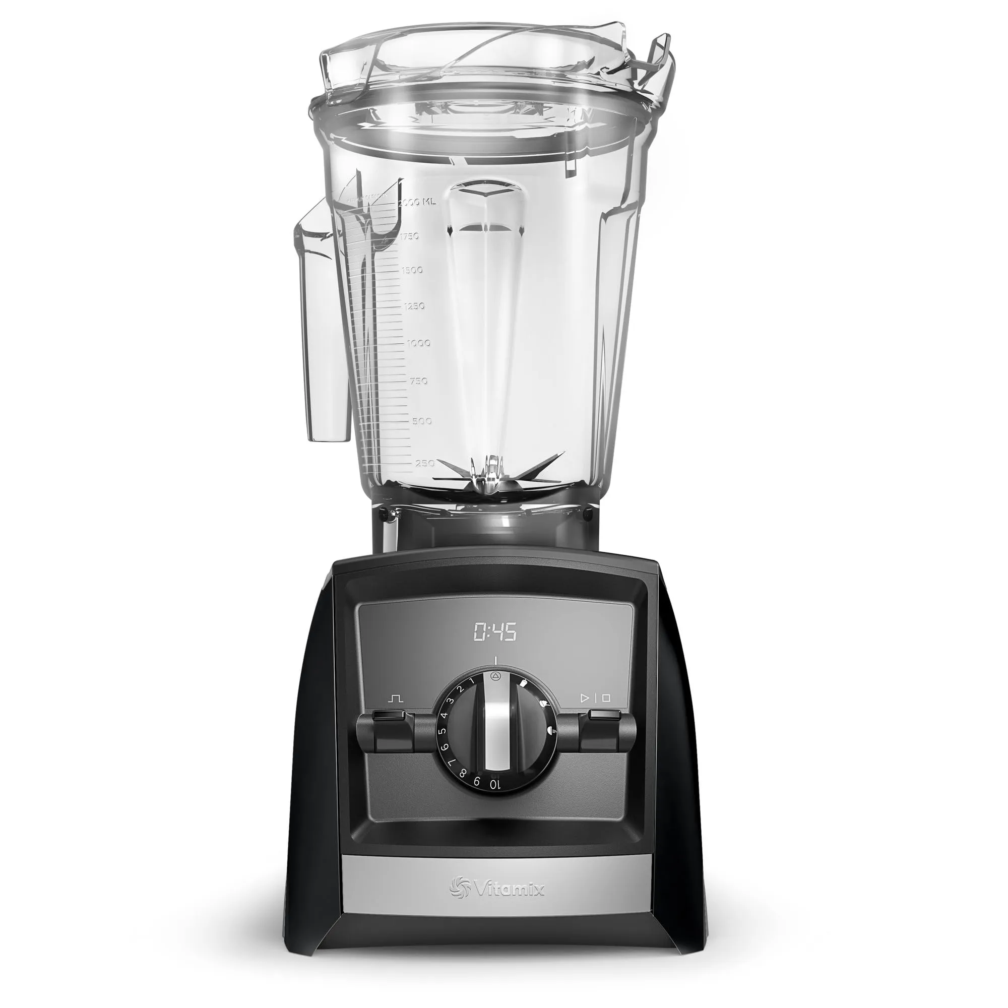 Vitamix A2500 Ascent Series Smart Blender - 64 oz Low-Profile Container, Black (Renewed)