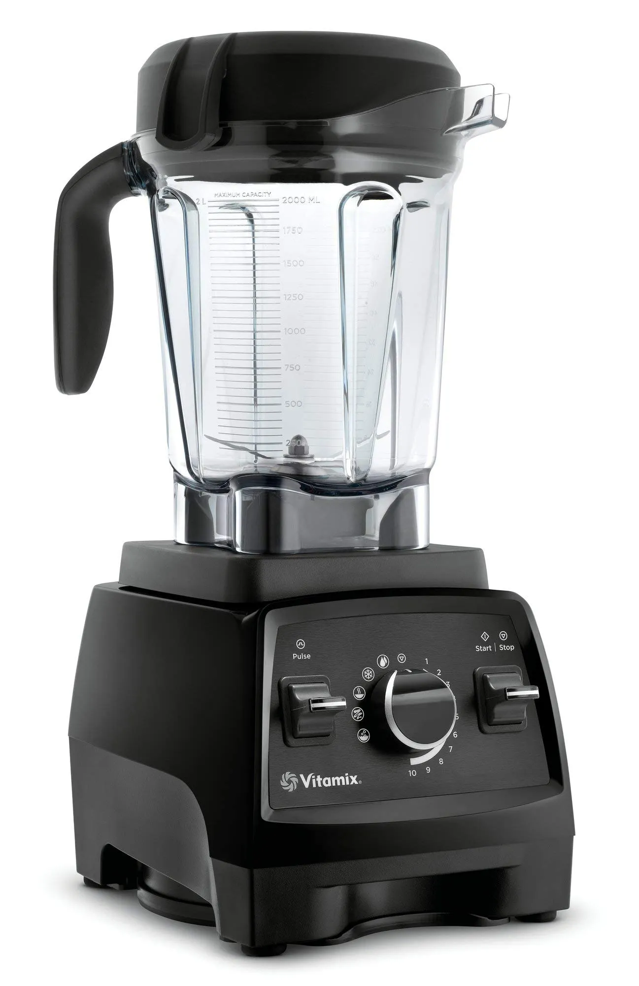 Vitamix Professional Series 750 Blender, 64 oz Low-Profile Container, Black, Self-Cleaning