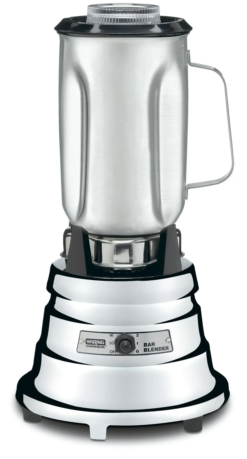 Waring Commercial BB900S 1/2 HP Chrome Bar Blender, 32-Ounce Stainless Steel Container, Silver