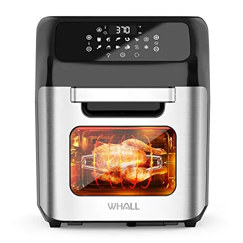 WHALL 6.5QT Air Fryer Oven with LED Touchscreen, 12 Cooking Functions, Dishwasher-Safe Basket