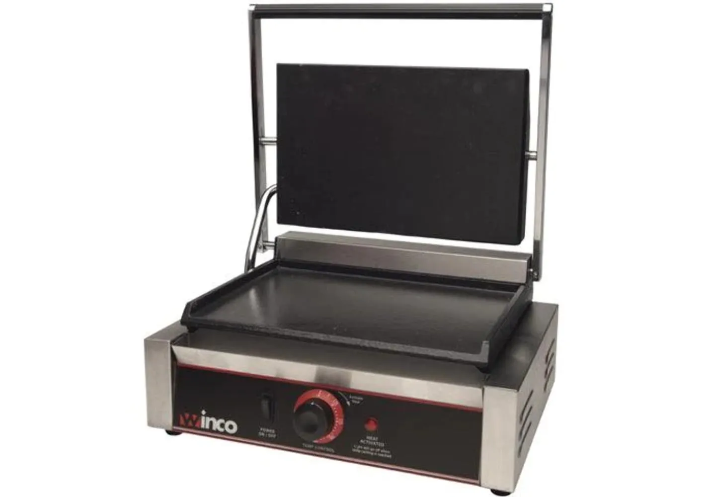 Winco ESG-1 Electric Sandwich Grill, Countertop Single for Perfectly Grilled Sandwiches