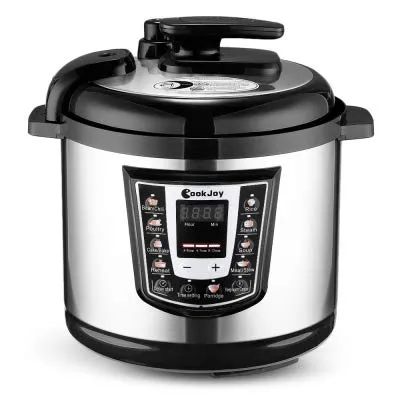 YBW60-100 Stainless Steel Electric Pressure Cooker 6L by COOKJOY - Multifunctional, Programmable Control