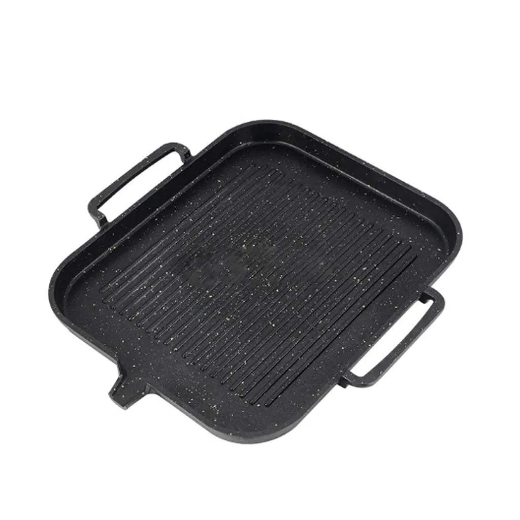 YISHUOYZBS Non-Stick Smokeless Grill Plate for Steak & Teppanyaki - Versatile Barbecue Utensils