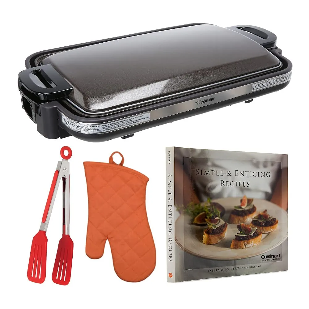 Zojirushi EA-DCC10 Gourmet Sizzler Electric Griddle Bundle - Large 19'x12.5' Cooking Surface