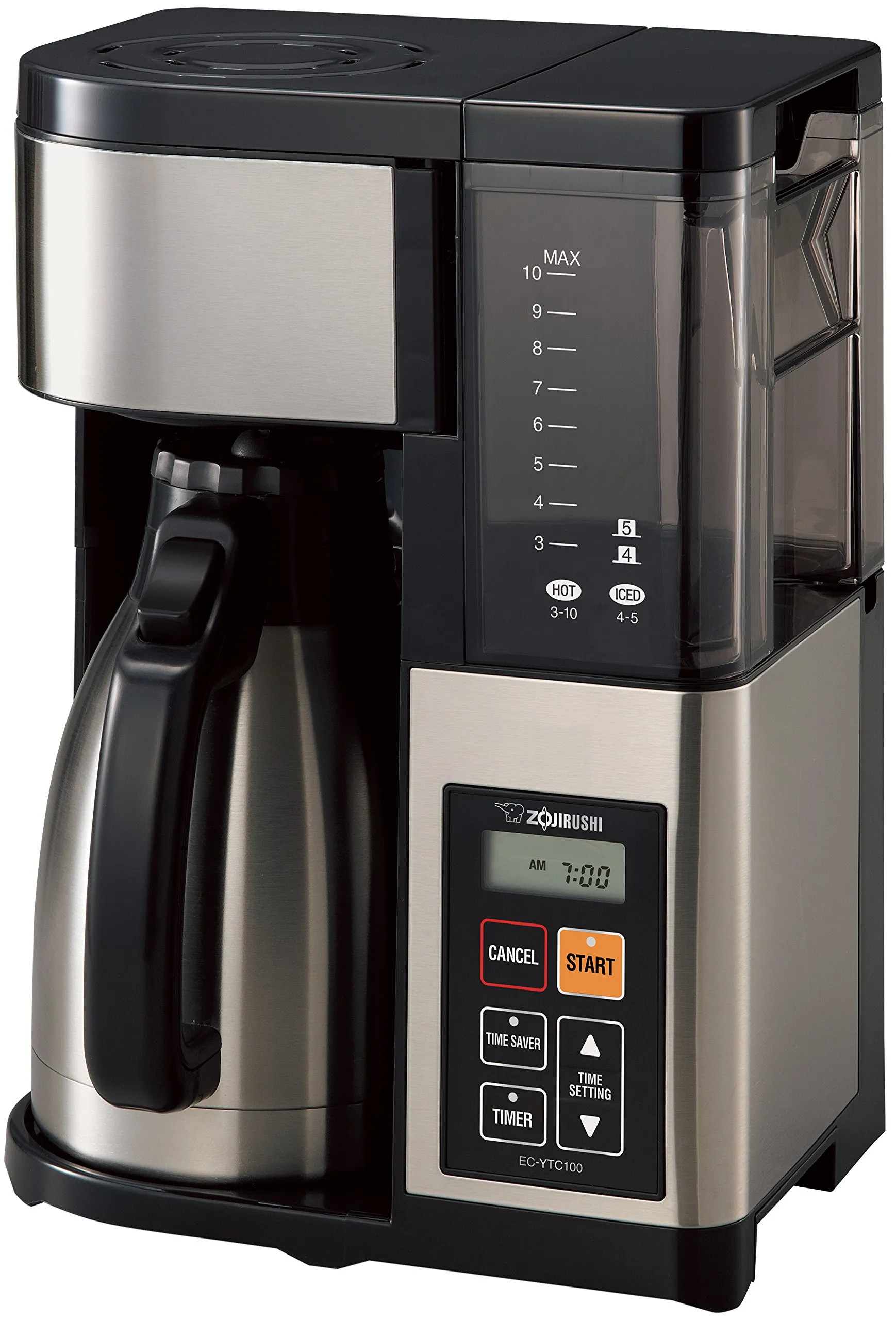 Zojirushi EC-YTC100XB 10-Cup Coffee Maker - Stainless Steel/Black with Thermal Carafe