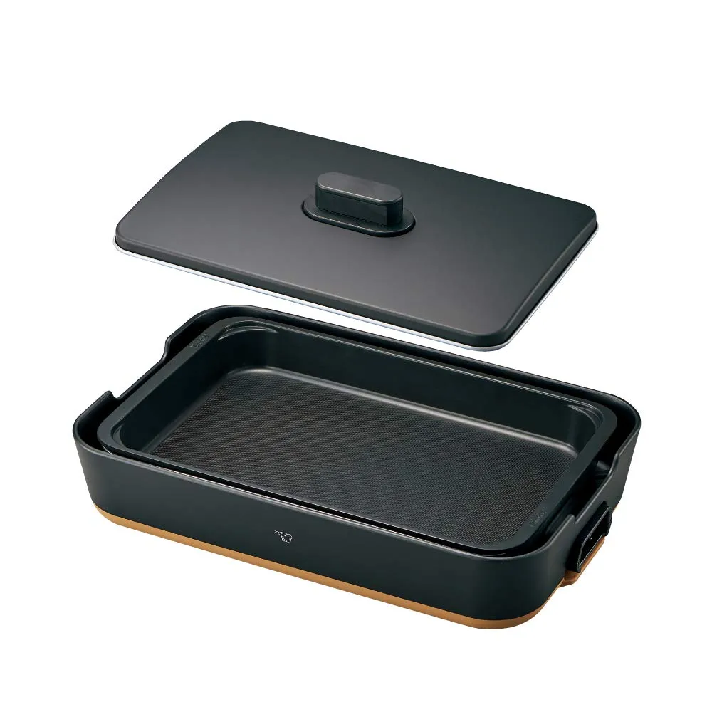 ZOJIRUSHI Electric Griddle EA-FA10BA Black - Deep Plate, Durable Triple Titanium Ceramic Coating