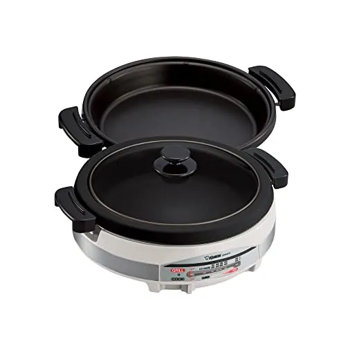 Zojirushi EP-RAC50 Gourmet d'Expert Electric Skillet 1350W with Nonstick Plate and Steaming Function